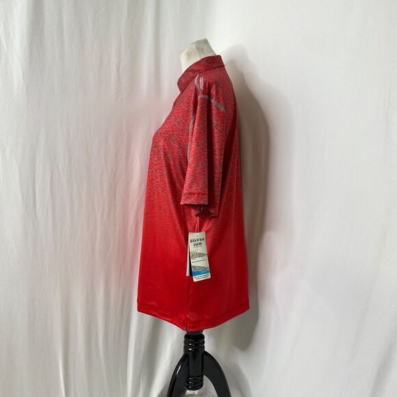 Men’s Large Polo Shirt Iron Joc G & V Red Short Sleeve Athletic - Picture 7 of 14